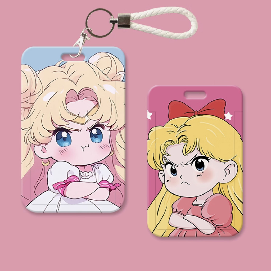 

Chibi Princess CAHOL ID CARD HOLDER MOTIF KAWAII TEMPAT KARTU PHOTOCARD PHOTO CARD tali lembut warna cerah