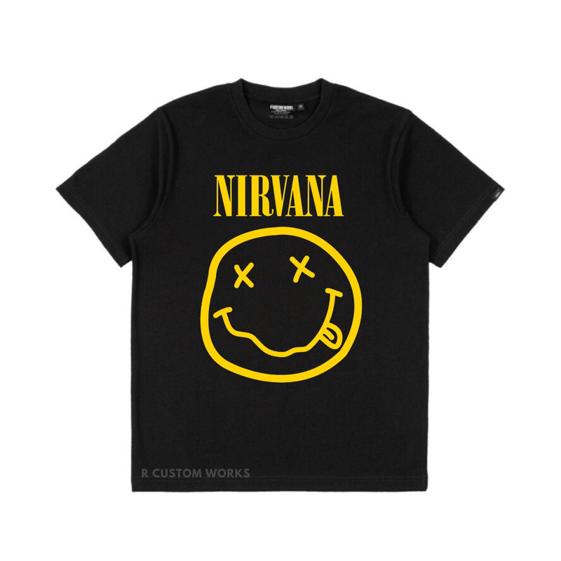 Tshirt NIRVANA Smiley Black