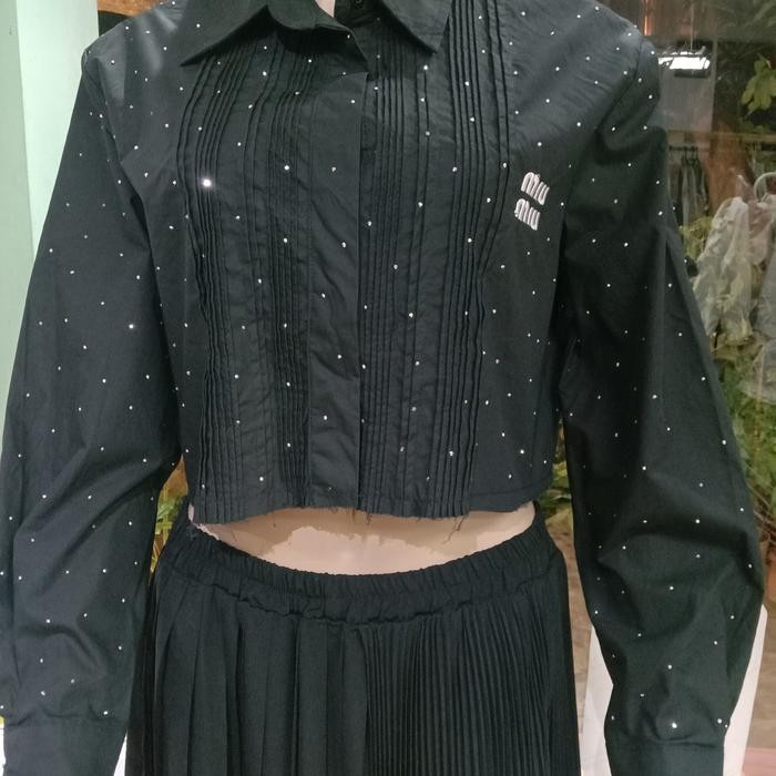 Kemeja Crop Top Wanita by MiuMiu