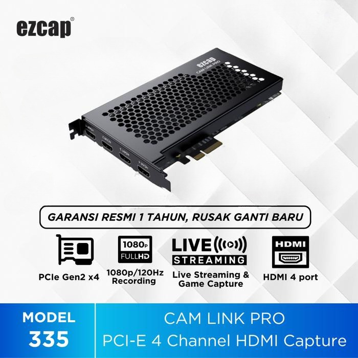 Ezcap335 CAM LINK PRO PCI Express 4 Port HDMI Capture 4K Ezcap 335