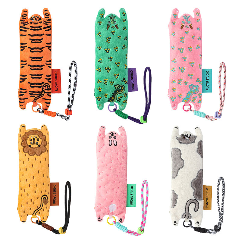 

Original Design Cute Animal Long Pencil Case Brush Storage Bag with Adjustable Strap 22*8.5cm