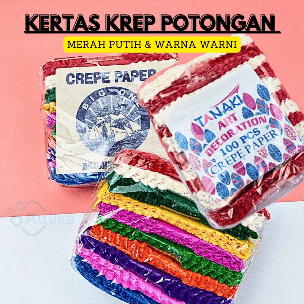 

Kertas Crep / Krep / Klobot Potongan Warna Warni
