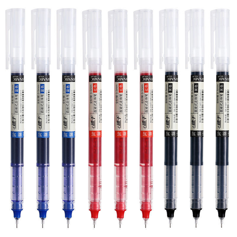 

Rolling Ball Pens Quick Dry Ink 0.5 mm Extra Fine Point Pens Liquid Ink Pen Rollerball Pens Black Blue Red Stationery