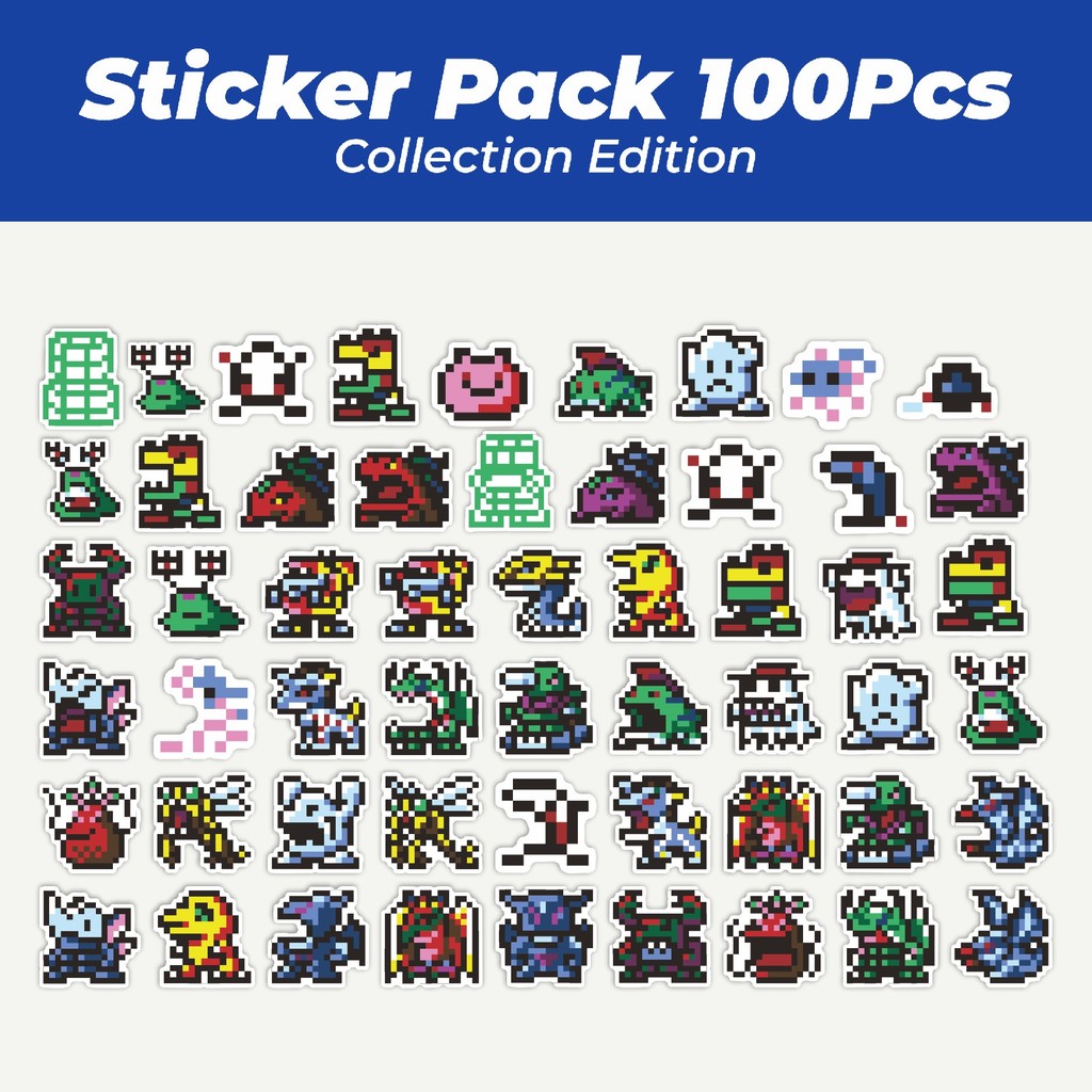 

Hot Stiker Pixel Digimon V22 Lucu Anti Air Stikers Berperekat Waterproof Sticker Decal Buat Motor Helm Buku Journal Koper Casing HP Laptop Botol Minum