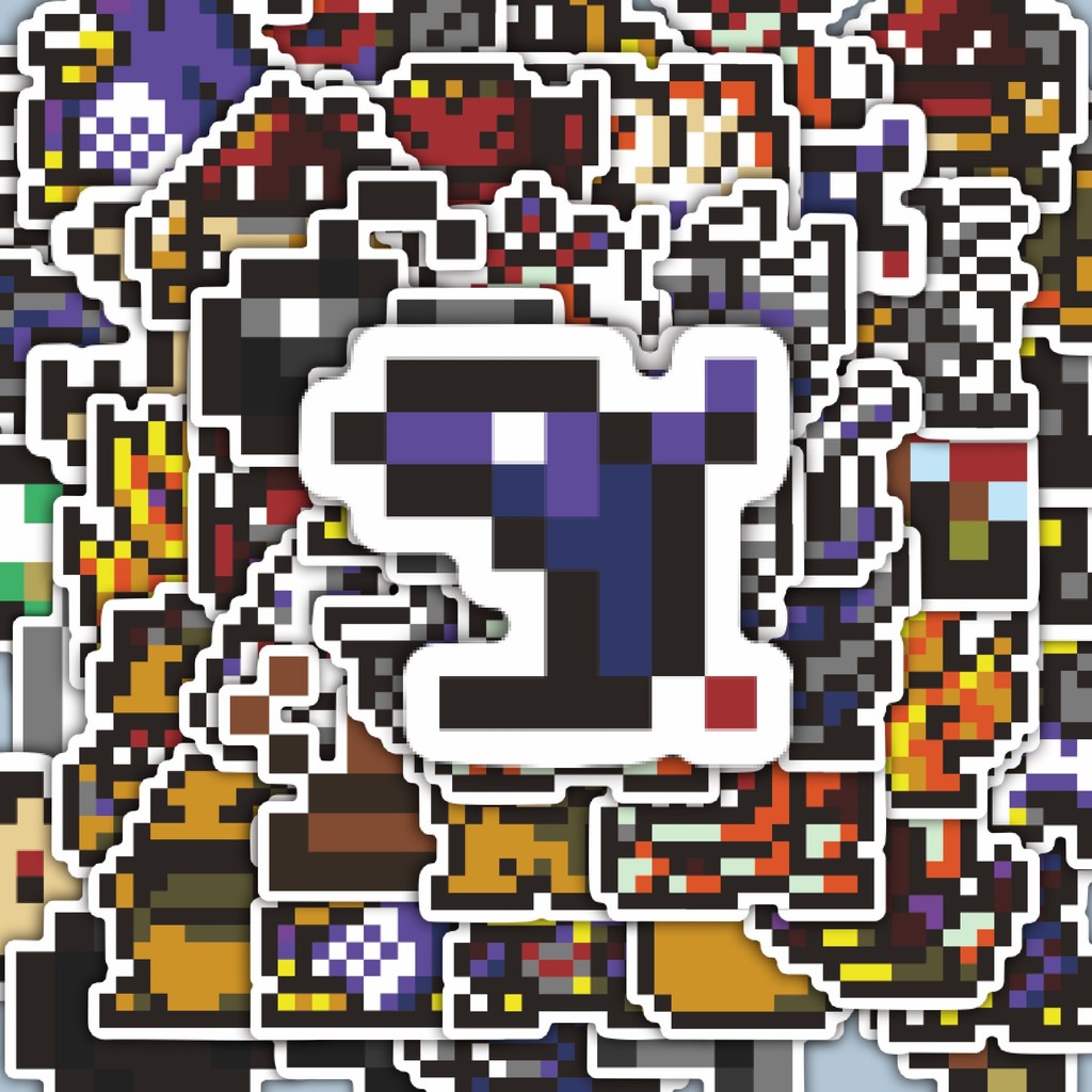 

100PCS Lucu Stiker Pixel Digimon V1 Stiker Aesthetic Stiker Anti Air Stikers Berperekat Waterproof sticker decal buat Motor Helm Buku Journal Koper Casing HP Laptop Botol Minum Hadiah anak