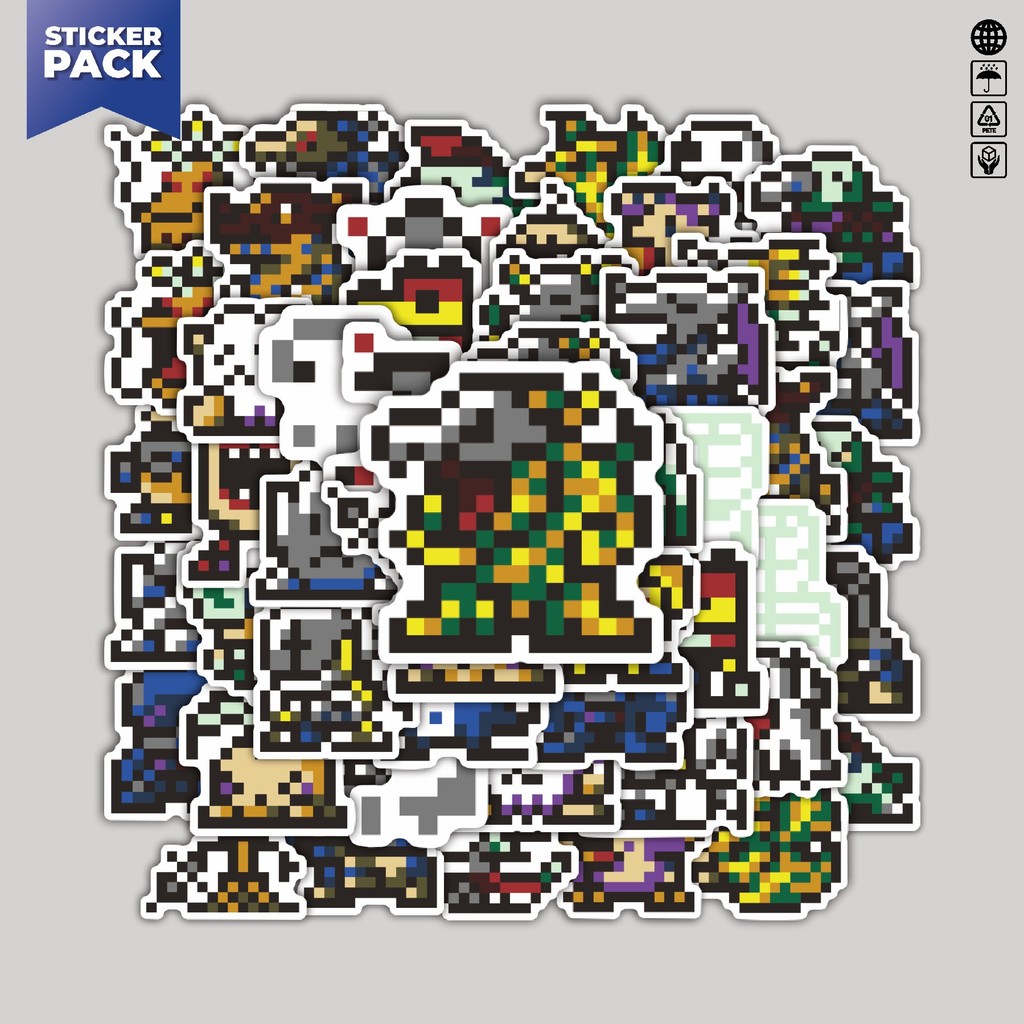 

[100PCS]Stiker Pack Stiker Pixel Digimon V15 Aesthetic Vinyl Anti Air Dekorasi Sticker Laptop Buku Journal Koper Helm Casing HP Gitar Helm Skateboard