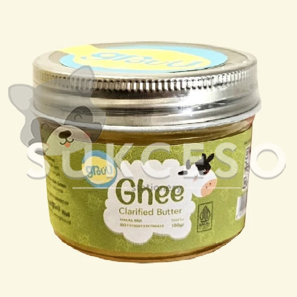 

GROUU Ghee Clarified Butter 100g - Mentega MPASI Tanpa MSG Rendah Laktosa