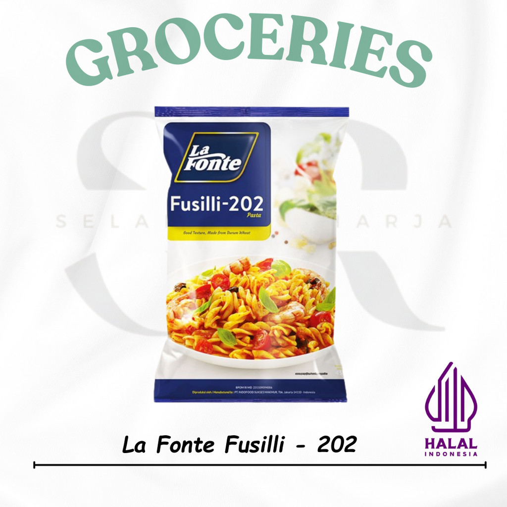 

La Fonte Fusilli-202 Pasta 450g – Pasta Spiral Premium dari Italia