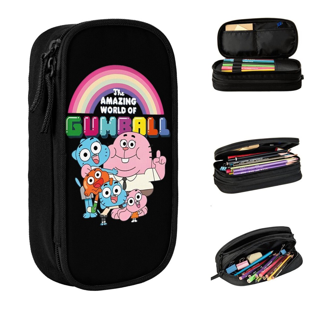 

Creative Gumball Logo Pencil Case Pencilcases Pen Box for Student Large Storage Bags Office Cosmetic Stationery