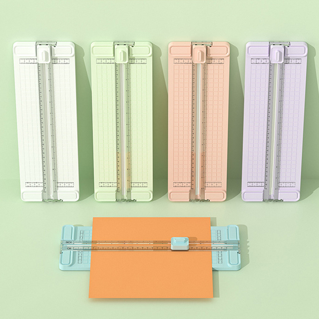 

4 in 1 Multifunctional Paper Cutter Manual Paper Trimmer Craft Paper Cutter with 4 Style Scrapbooking Tool