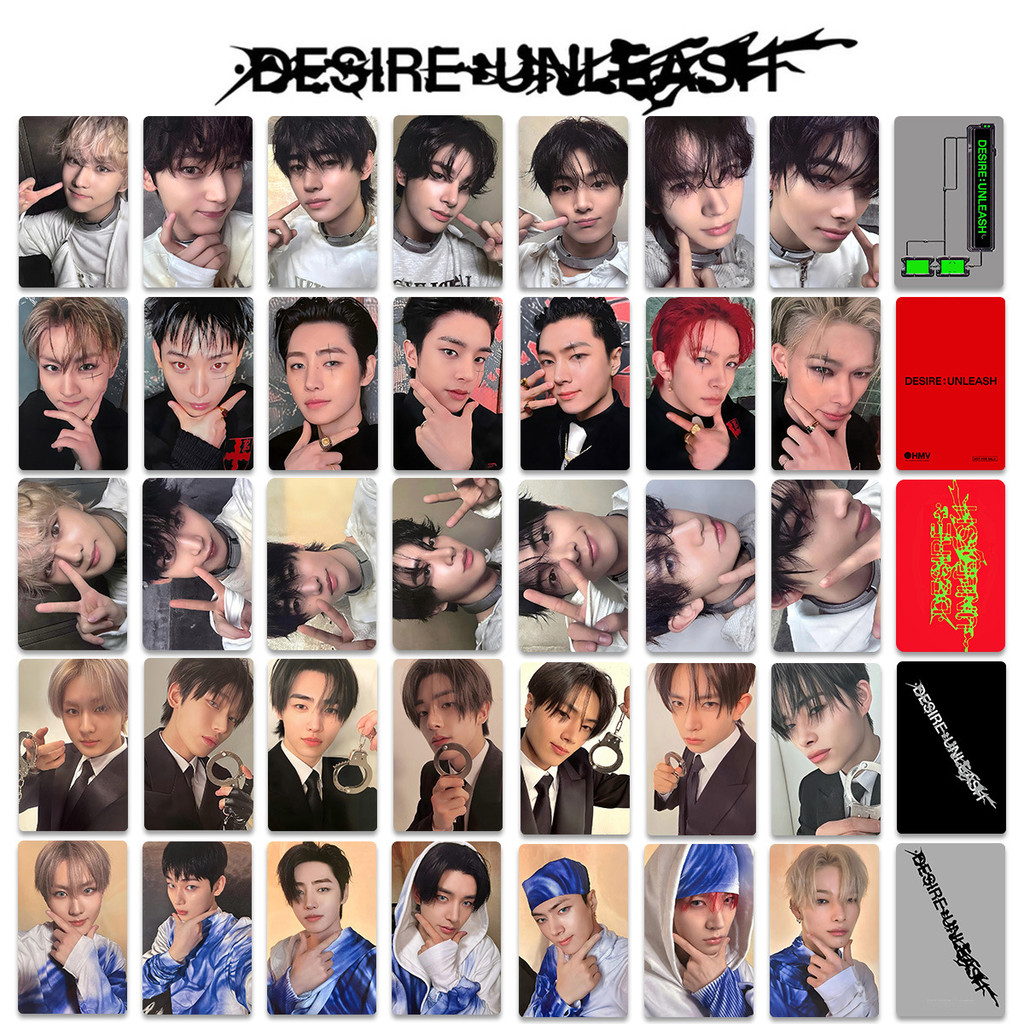 7Pcs/Set Kpop Jungwon Heeseung HMV TOWER Ver Selfie Cards DESIRE : UNLEASH Album Jake Jay TARGET MCD
