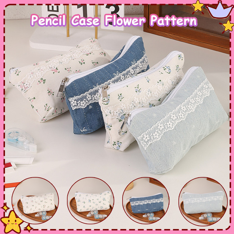 

KHARISMA Tempat Pensil Bermotif Bunga Pencil Case Multifungsi Tempat Pensil Cute Trendy