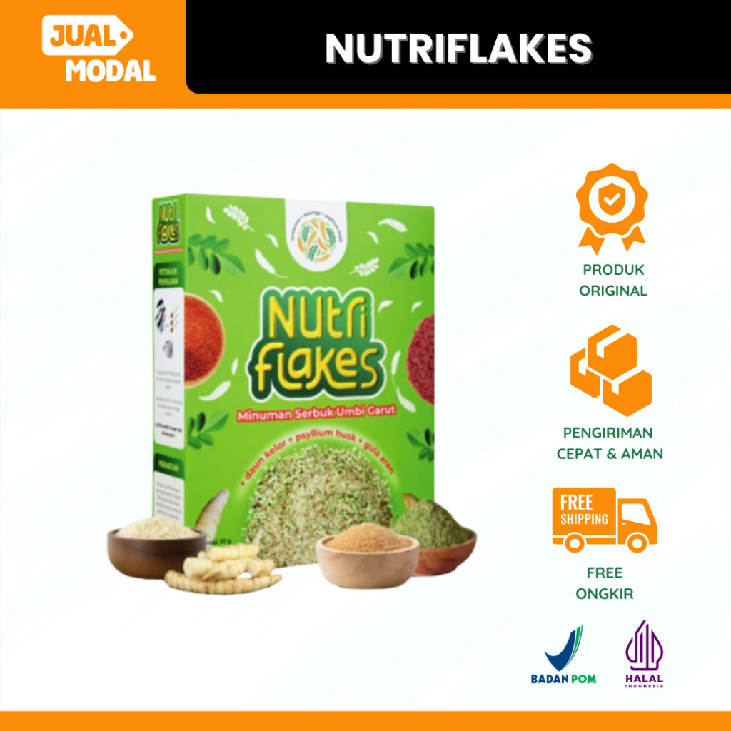 

Nutriflakes Sereal Umbi Garut Asam Lambung Original 1 Box