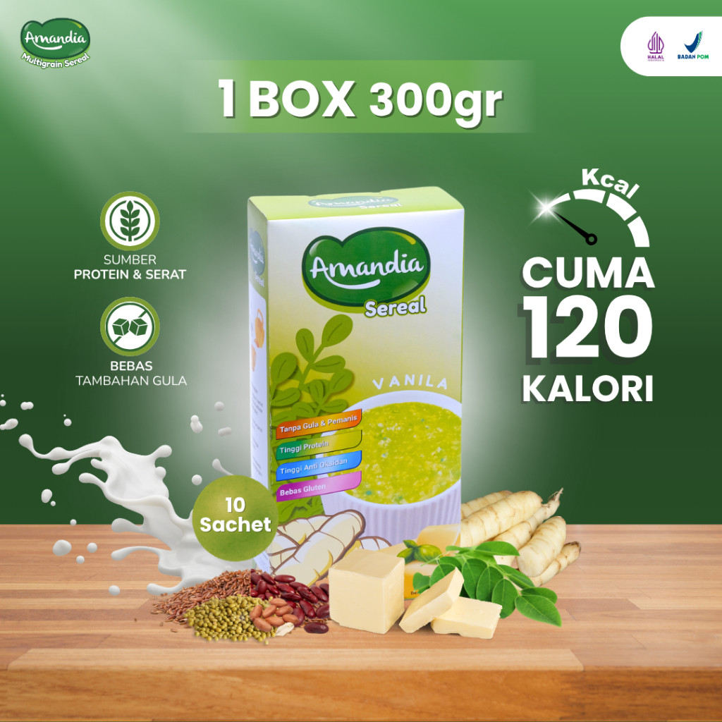 

Amandia Multigrain Sereal 1 Box (10 Sachet) Diet Sehat Efektif
