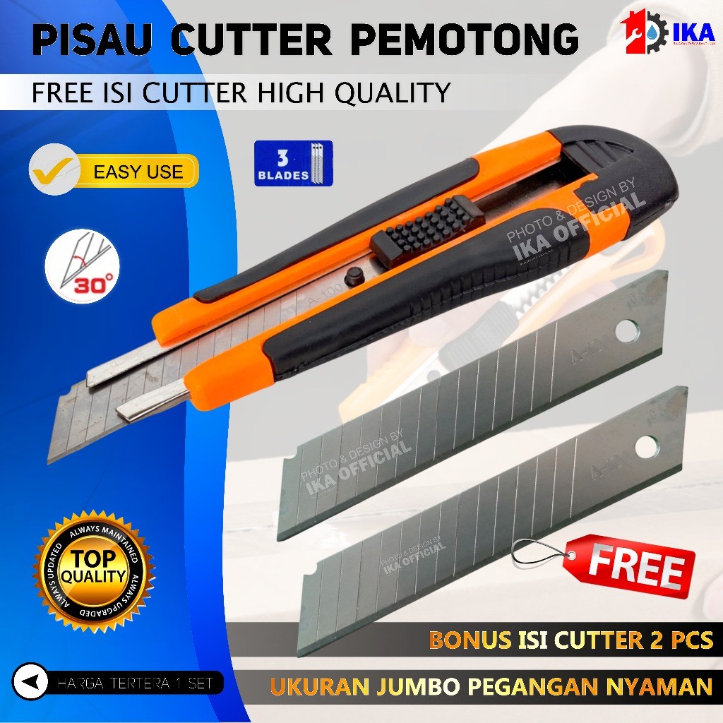 

Pisau cutter / pisau potong besar / Pisau Cutter Piso Cutter cuter kater Besar Pemotong Dus ATK Murah