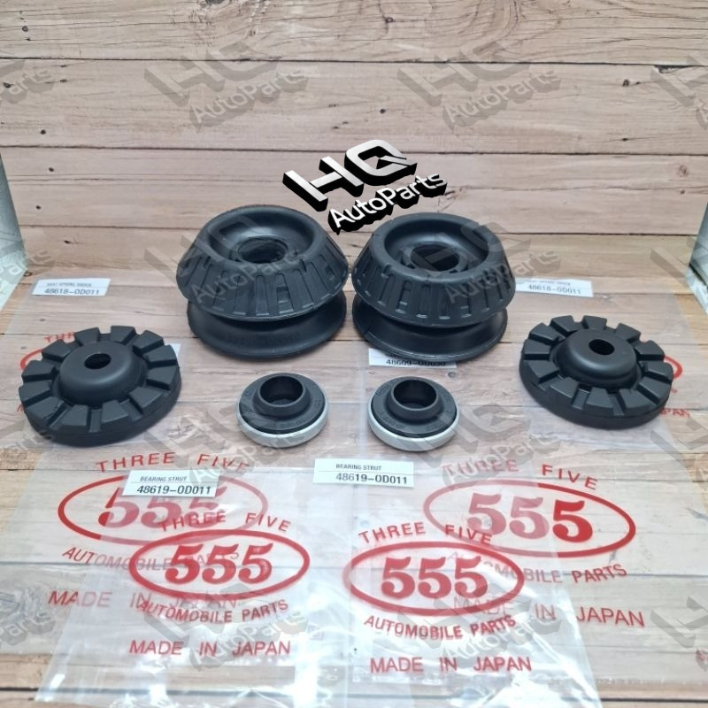 KARET SUPPORT SHOCK BREAKER KARET SUPPORT SHOCK SET  TATAKAN DAN BEARING SUPPORT NEW YARIS VIOS LIMO