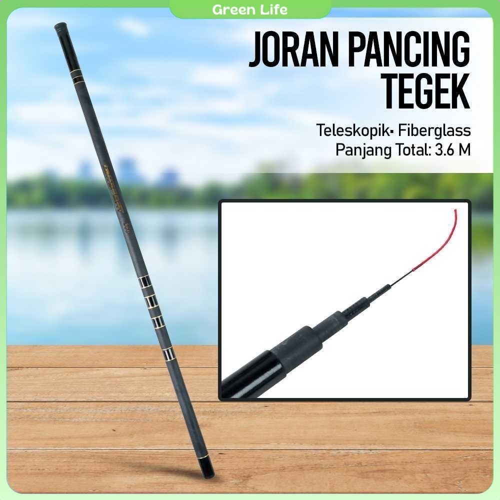 TaffSPORT Joran Pancing Tegek Fiberglass Fishing Rod - 360