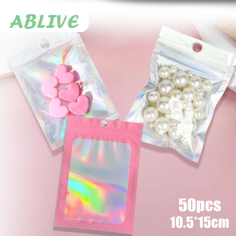 

Isi 50 Plastik Pouch Ziplock Klip Warna Pastel Macaron Kemasan Datar Untuk Perhiasan Kecil