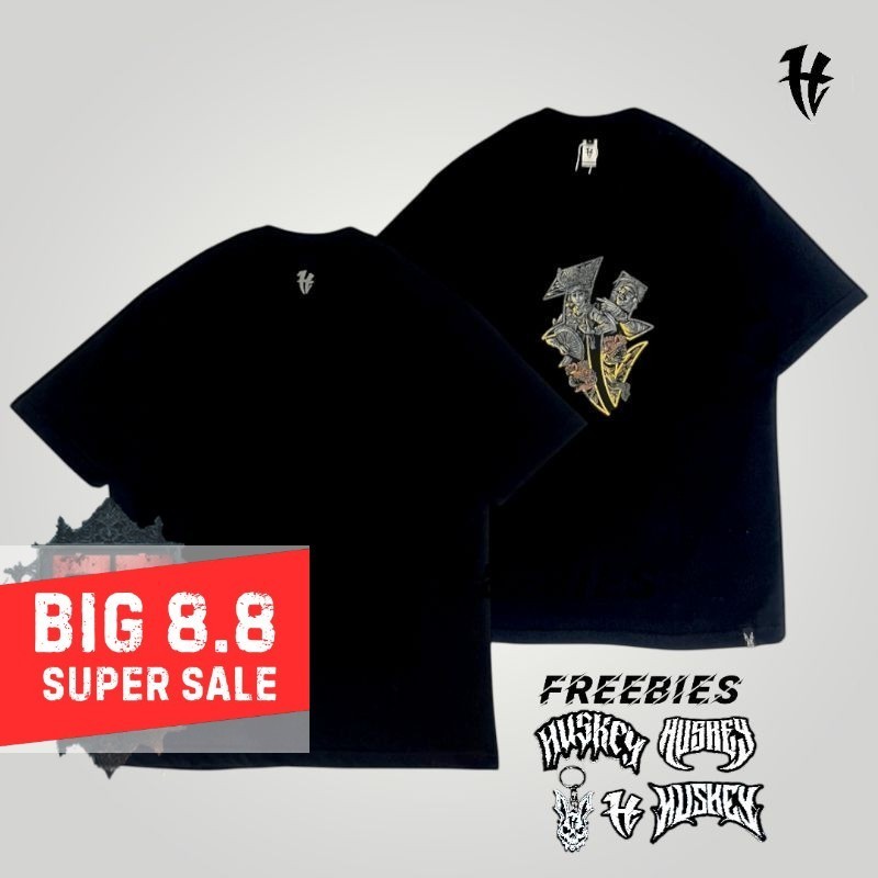 (TOP) Huskey Bali Janger Black | T shirt Pria | kaos bali | Kaos pria distro original