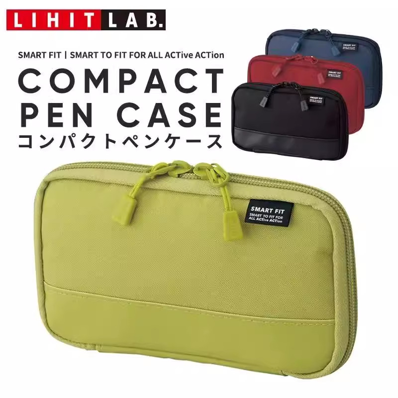

Lihit Lab Large Capacity PU Waterproof Pencil Case Big Pen Holder, Fabric Stationery & Sundry Bag for School Students