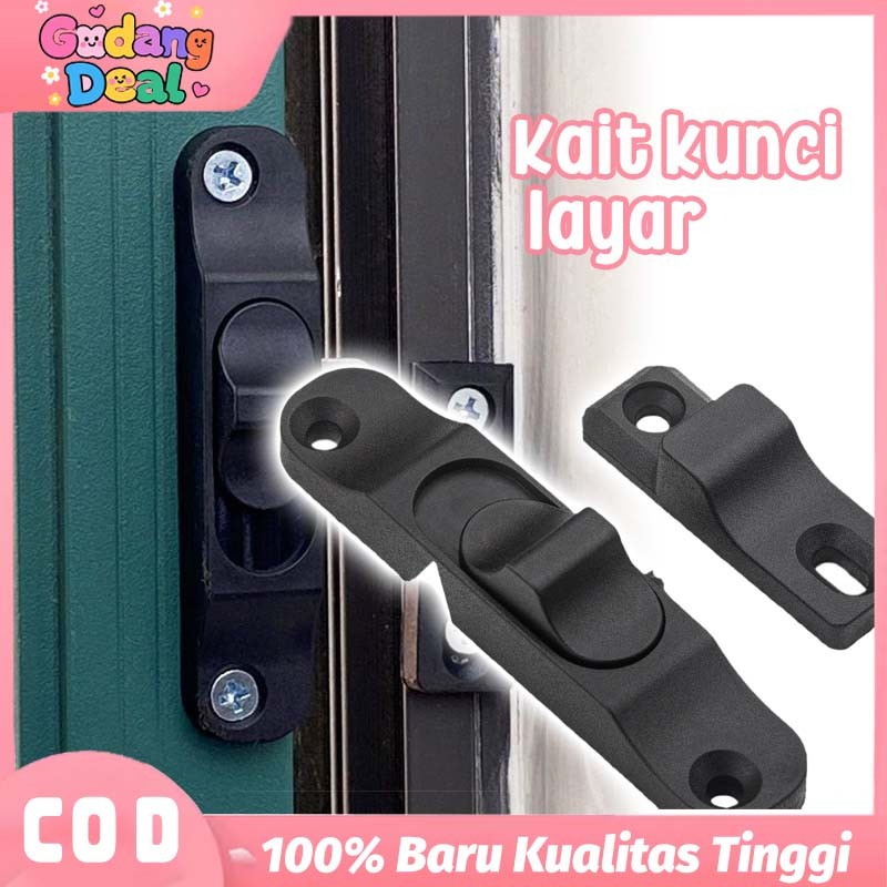 Pengunci Sliding Window Aluminium Kunci Jendela Kasa & Kaca Anti Maling Tahan Lama