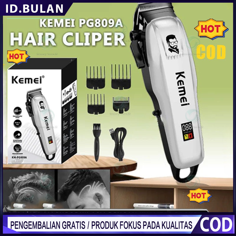 Original KEMEI 809A Alat Cukur Rambut Kemei KM 809A Mesin Cukur Cordless HAIR CLIPPER TRIMMER