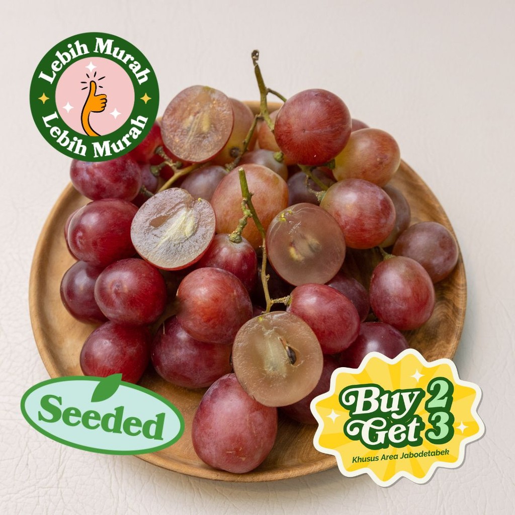 

Bundle 3 x Anggur Merah Impor Paket 250 gram Sayurbox