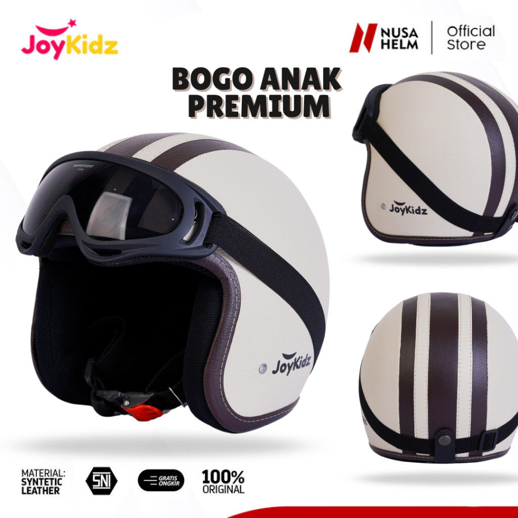 NEW Helm Bogo Anak Premium 2-6 Tahun Kulit Tebal Busa Empuk Free Gambar