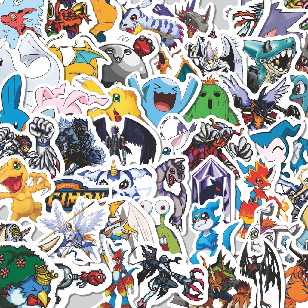 

Stiker Cutting Pack Stiker Pixel Digimon V73 Isi 100Pcs Series Aesthetic Lucu Keren Untuk Koper Bahan Vynil