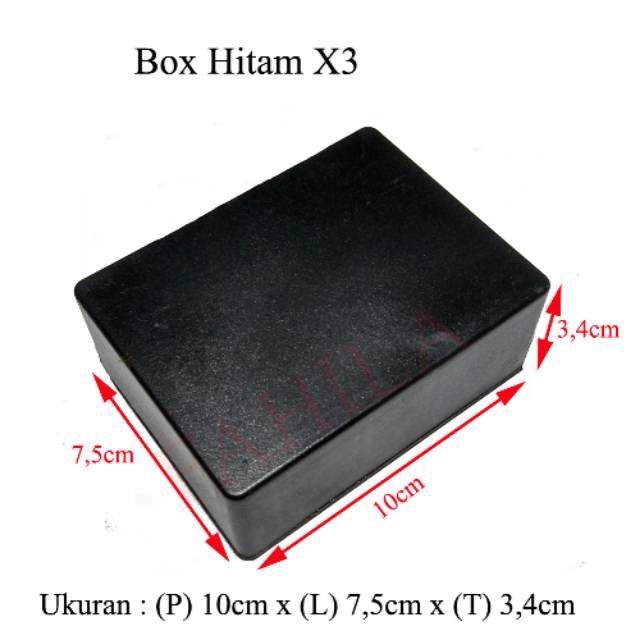 

(OML) Box hitam plastik X3