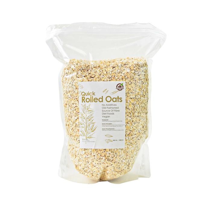 

Quick Rolled Oats Oats Instan 1 Kg Food gandum oat Granola Oatmeal Sereal Diet Cereal Almond Makanan bebas lemak trans 12 bulan