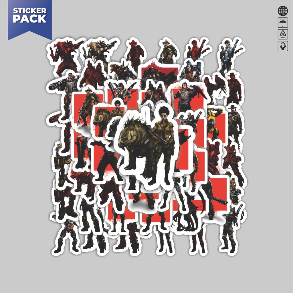 

[100PCS]Stiker Pack Stiker Game Series Evolve Karakter Mix 1 Aesthetic Vinyl Anti Air Dekorasi Sticker Laptop Buku Journal Koper Helm Casing HP Gitar Helm Skateboard