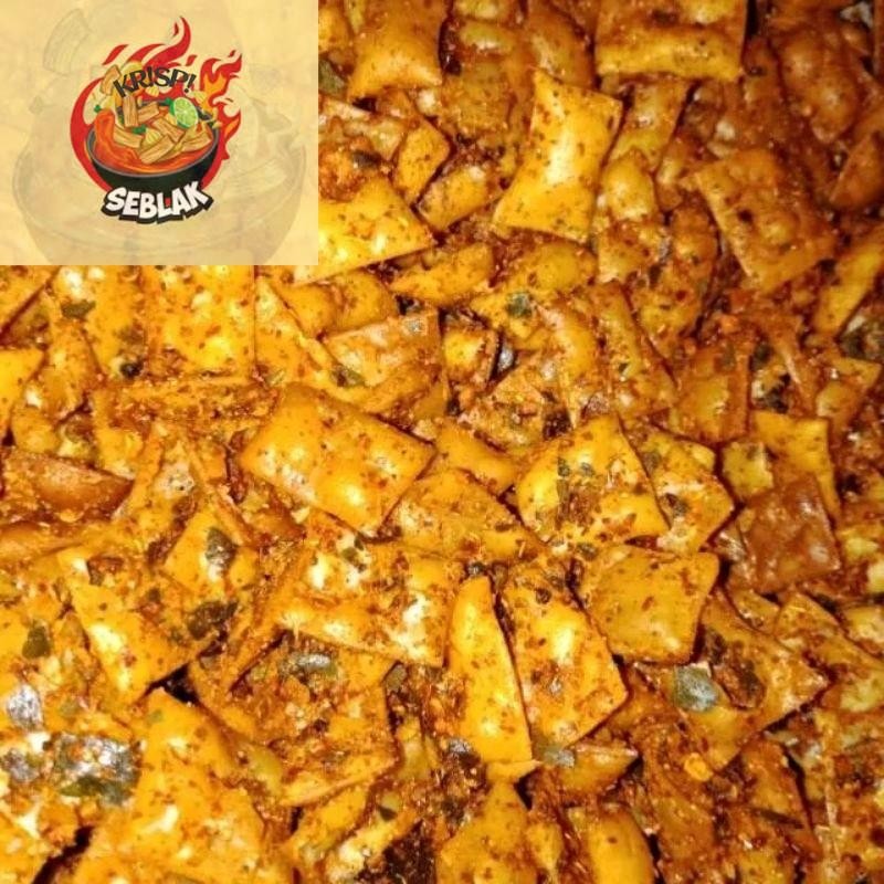 

Seblak krispi KERIPIK PANGSIT PEDAS DAUN JERUK 500GR Seblak
