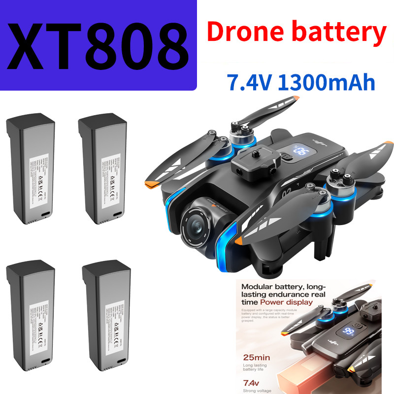 XT808 MAX GPS Brushless Motor RC Folding Drone  al 7.4V 1300mAh Lithium XT808 Battery Accessories