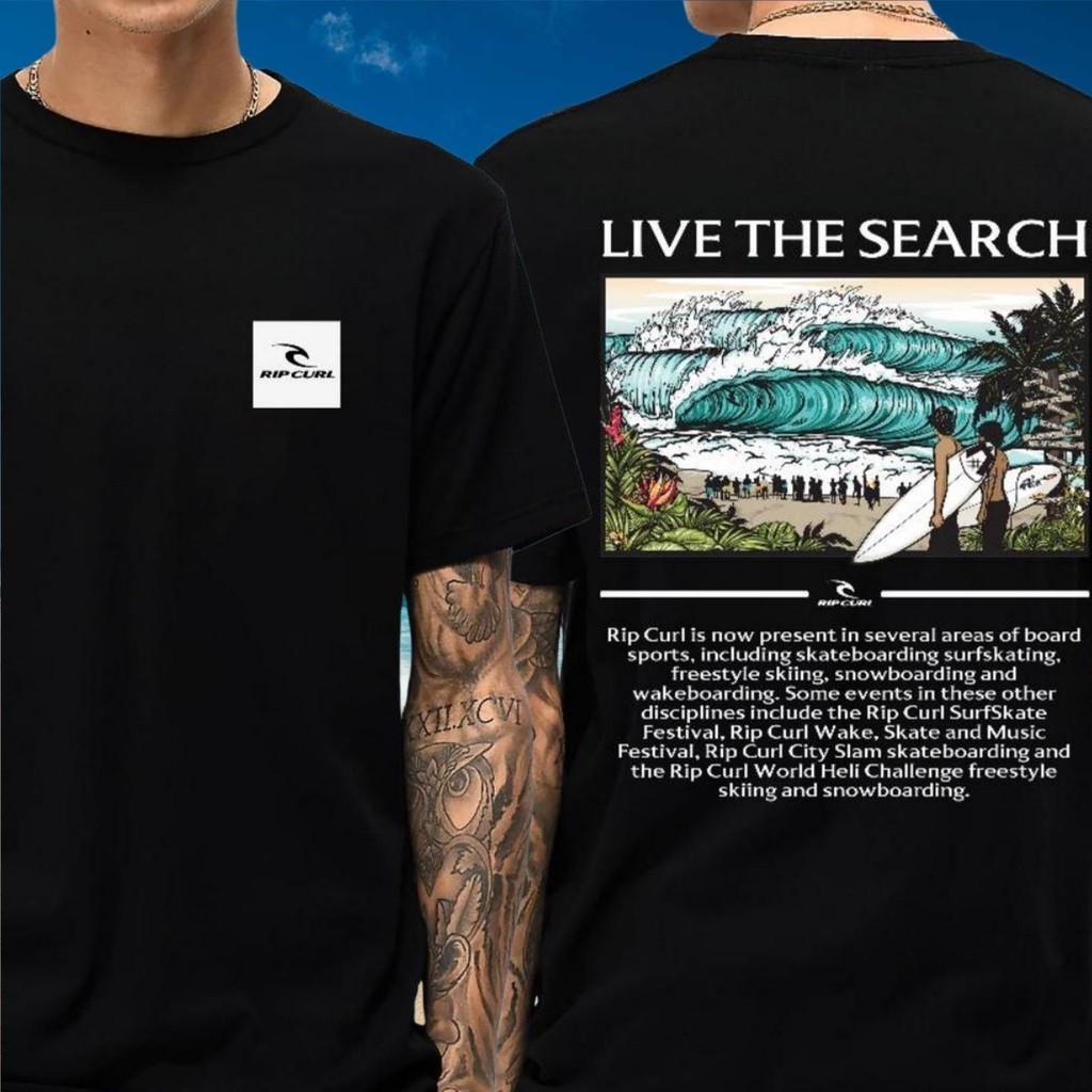 (COD) Kaos Ripcurl T-Shirt 100 % Catton Combed 24S Kualitas PREMIUM Couple Style Tee Fashion