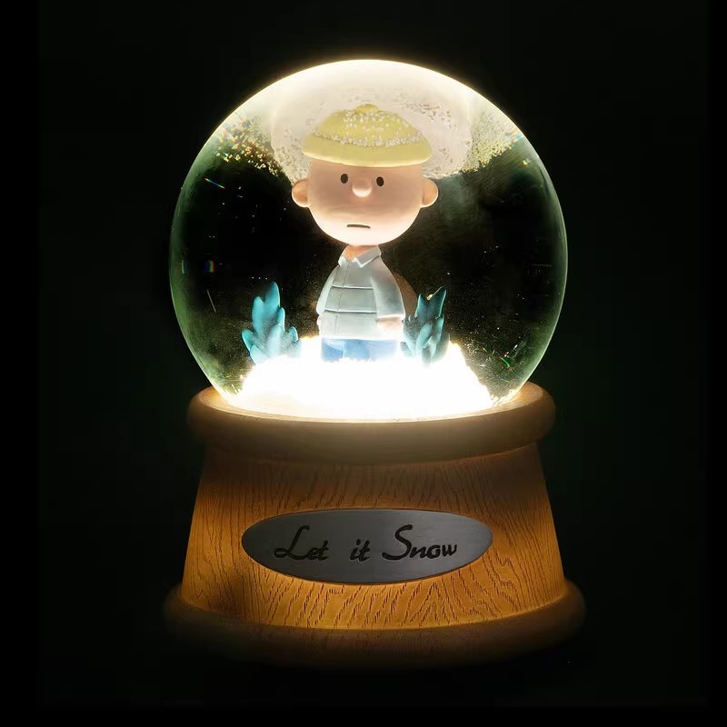 jarll Crystal ball music box Snoopy music box for girls and boys birthday Christmas gifts