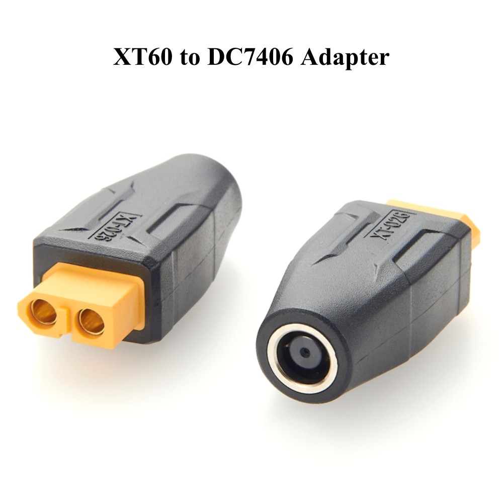 XT60 to DC7406 Adapter XT60 Female to DC 7.4 x 0.6mm Female Wireless Connector for Portable Power St