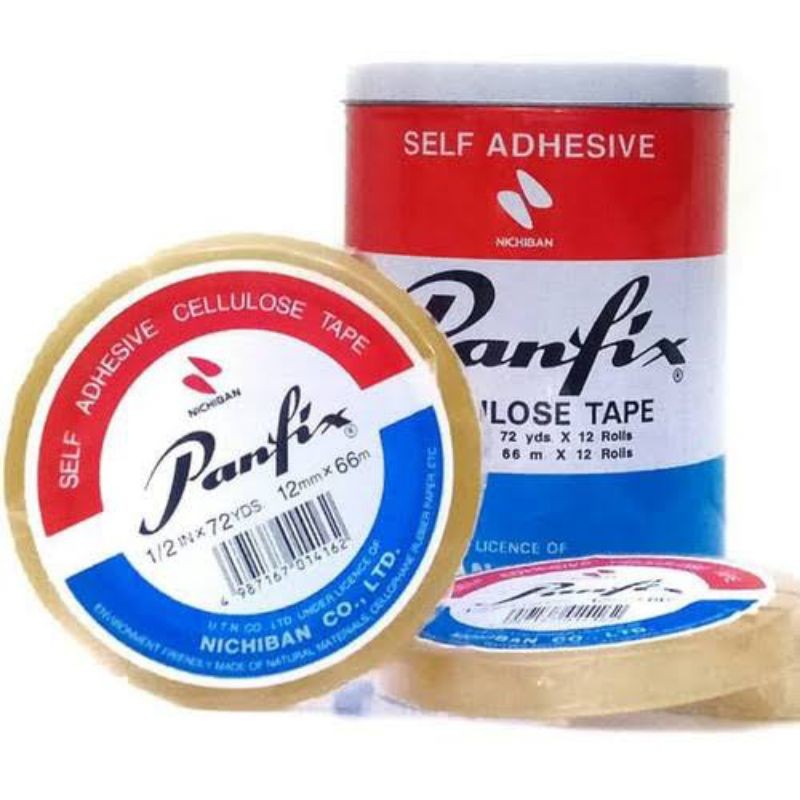 

Panfix Isolasi 12mm 24mm x 72 yard / Stationery Tape Selotip transparan