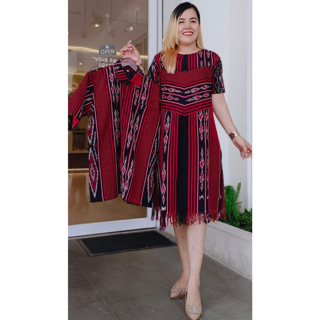 COUPLE BATIK TUNIK DRESS JEPARA TEBAL PREMIUM YENI BAGARIANG - BAHAN TEBAL JAHITAN BUTIK TENUN TROSO