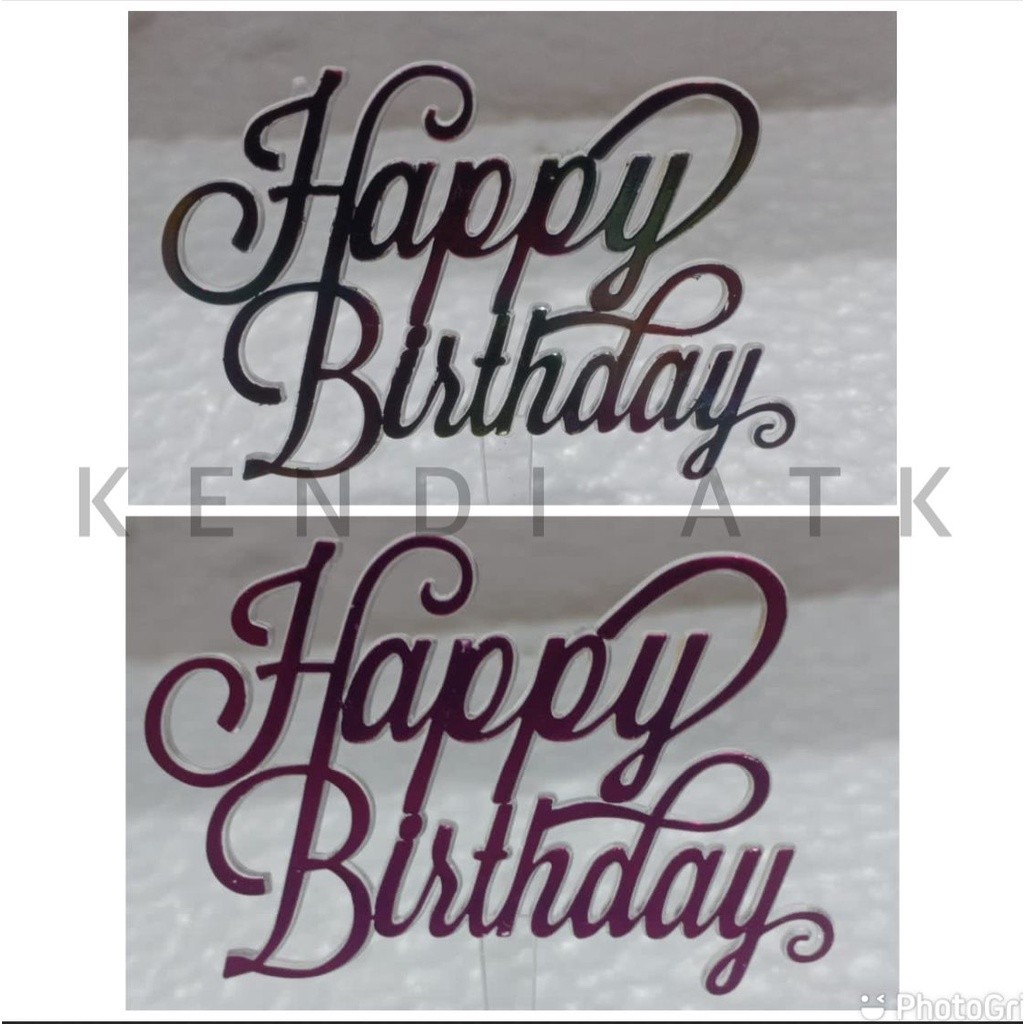 

*SDA* (ISI 25PCS) CAKE TOPPER HIASAN LATIN tulisan "HAPPY BIRTHDAY" "KTi178" NEW