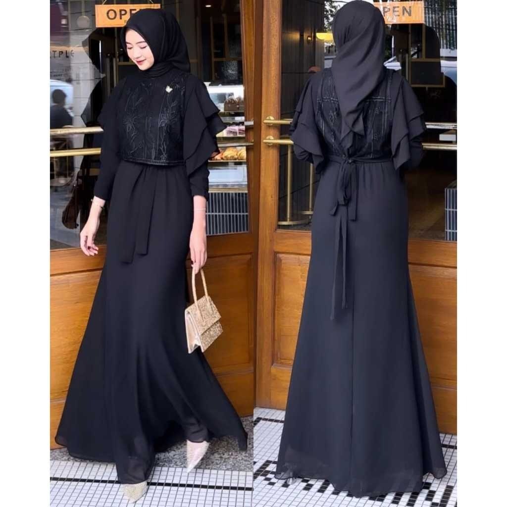 R.A - Lauren Mermaid Dress Maxy Wanita Korean Look  All Size Fit To XL Matt | Dea Dress Mermaid Auro