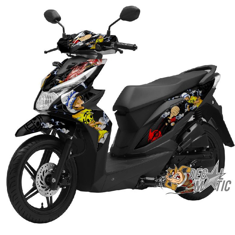 [Decal Anime] Stiker Decal Full body Motor Honda Beat FI 2017 2018 2019 - One Piece