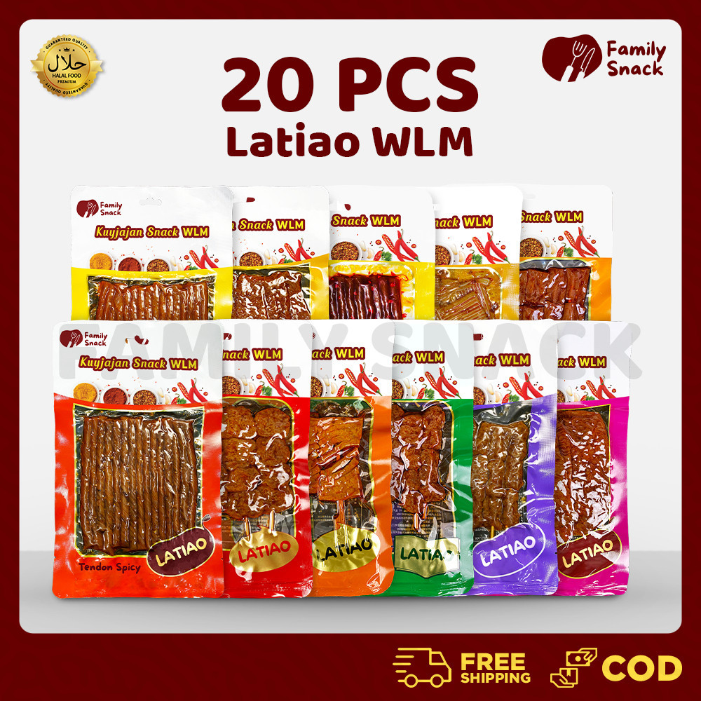 

Latiao Family Snack - [20 pcs] [HALAL] WLM Gluten Latiao Snack a Vegetarian Food Snack Kembang Tahu