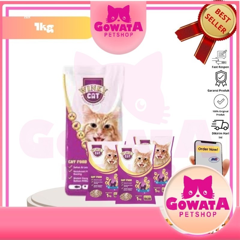 

Makanan Kucing Repack winky 1 Kg|REPACK