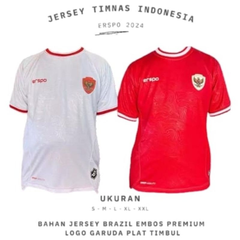 VT54ED JERSEY TIMNAS INDONESIA 2024 JERSEY GRADE ORI ERSPO 2024 JERSEY TIMNAS INDONESIA Jersey timna
