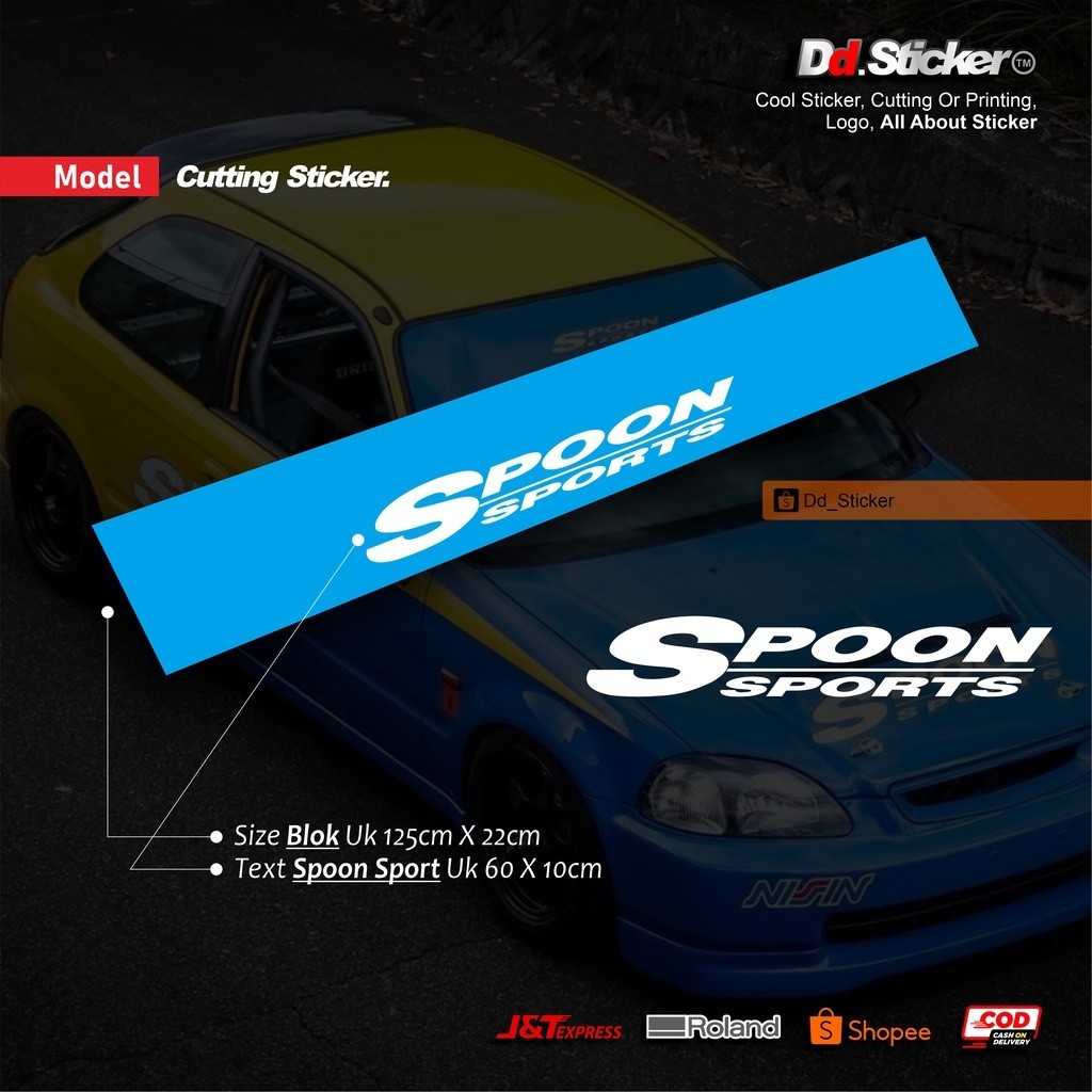 STICKER SPOON SPORTS KACA DEPAN | Sticker Windshield