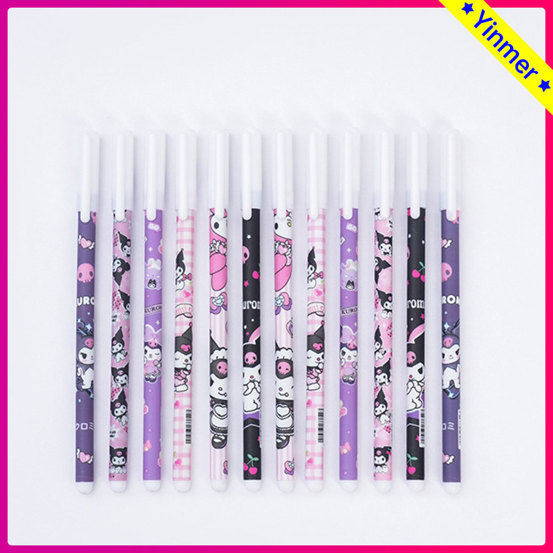 

COD✨Pena Netral Hitam Kuromi Perempuan Pena Netral Siswa Lucu Pena Tanda Tangan Biru yang Dapat Dihapus-Yinmer