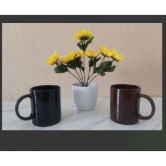 MUG KERAMIK POLOS HITAM MUG GELAS SOUVENIR HITAM POLOS BLACK GLASS MUG CANGKIR CUSTOM