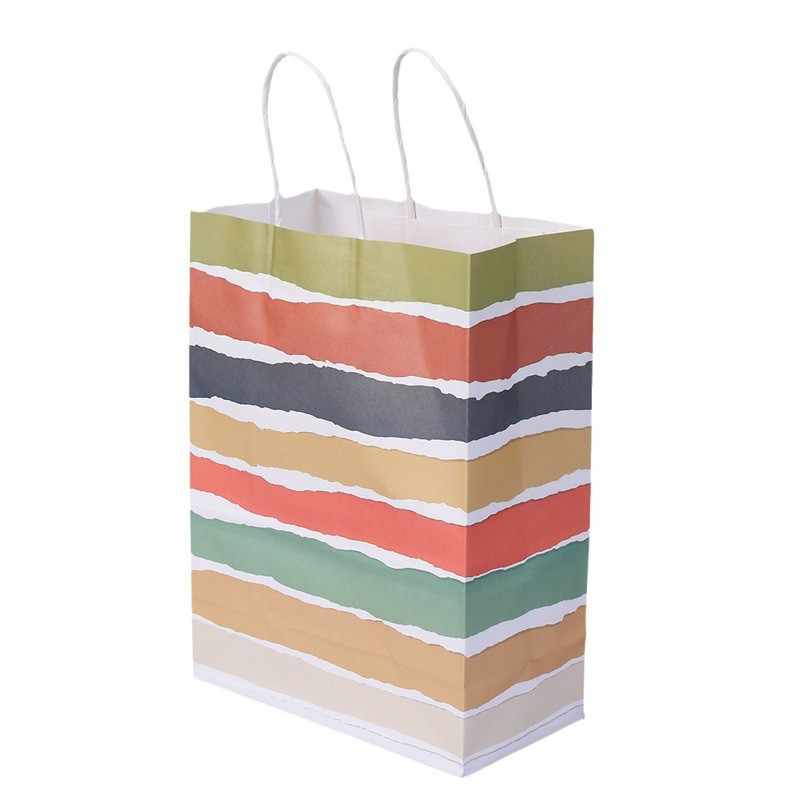 

Paper Bag.Tas Kado Motif garis horizontal. warna2i.Simple Goodie Bag