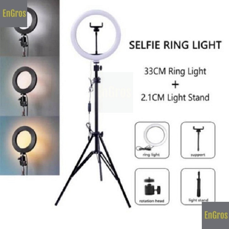 

(Cek Packingan) Paket RL33 + Tripod 2,1 Meter - Lampu Ringlight 33CM Ring Light 33 CM Tripot 2.1 M